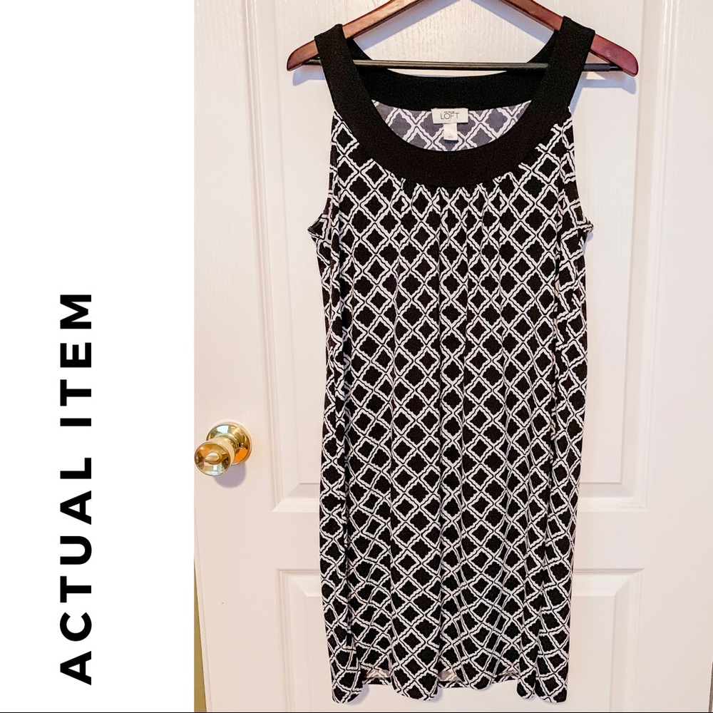 Ann Taylor LOFT Mid-length Black/White Dress